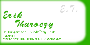 erik thuroczy business card